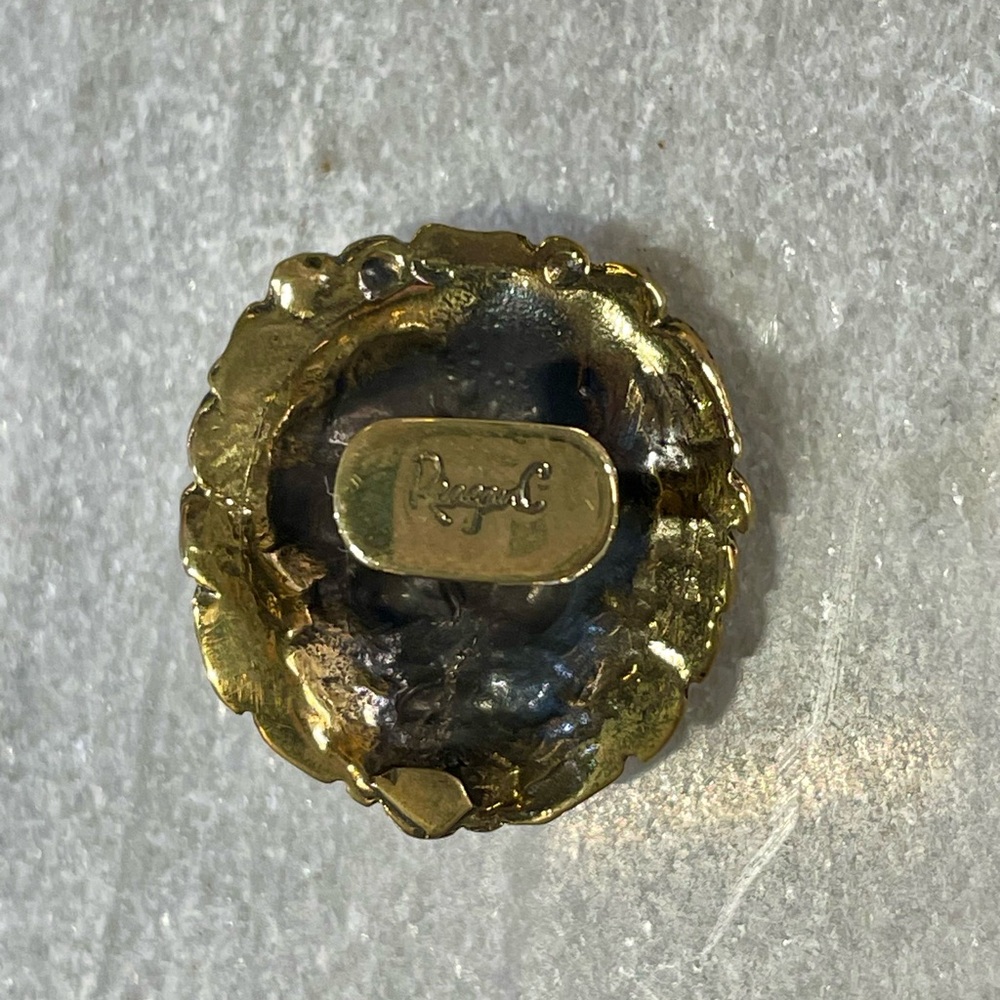Reagan Charleston Leone Bronze Lion Head Cufflinks - Picture 4 of 6